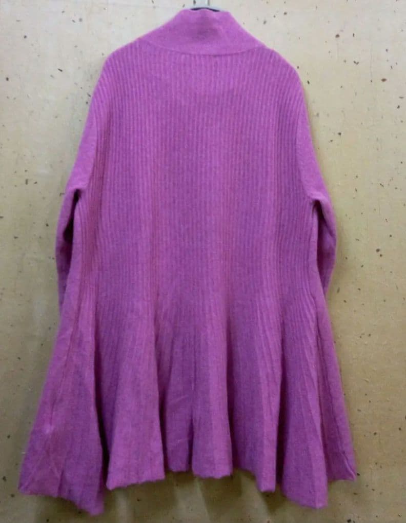 未使用カシミヤ100紫陽色大人色（エムアンドキョウコヨーガンレール