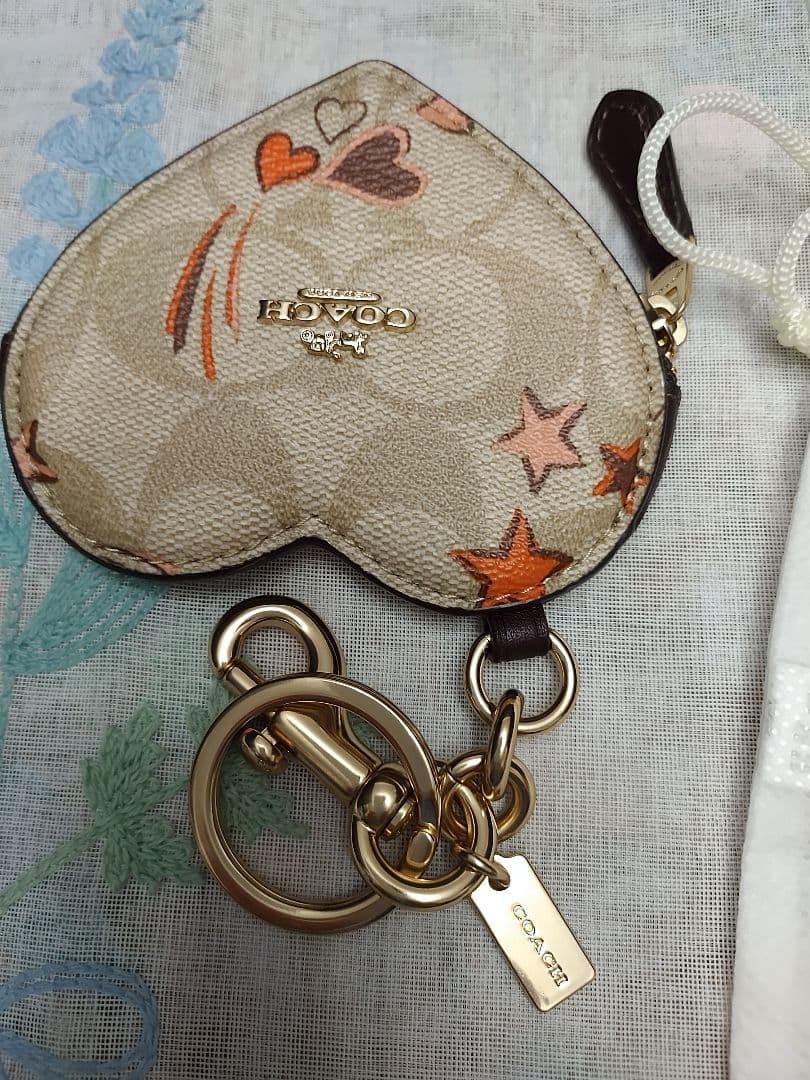 新品COACH コーキーリング ケースハートCK071