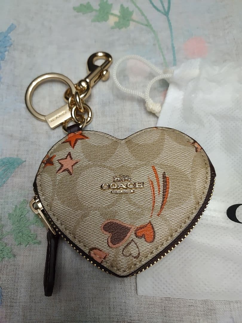 新品COACH コーキーリング ケースハートCK071