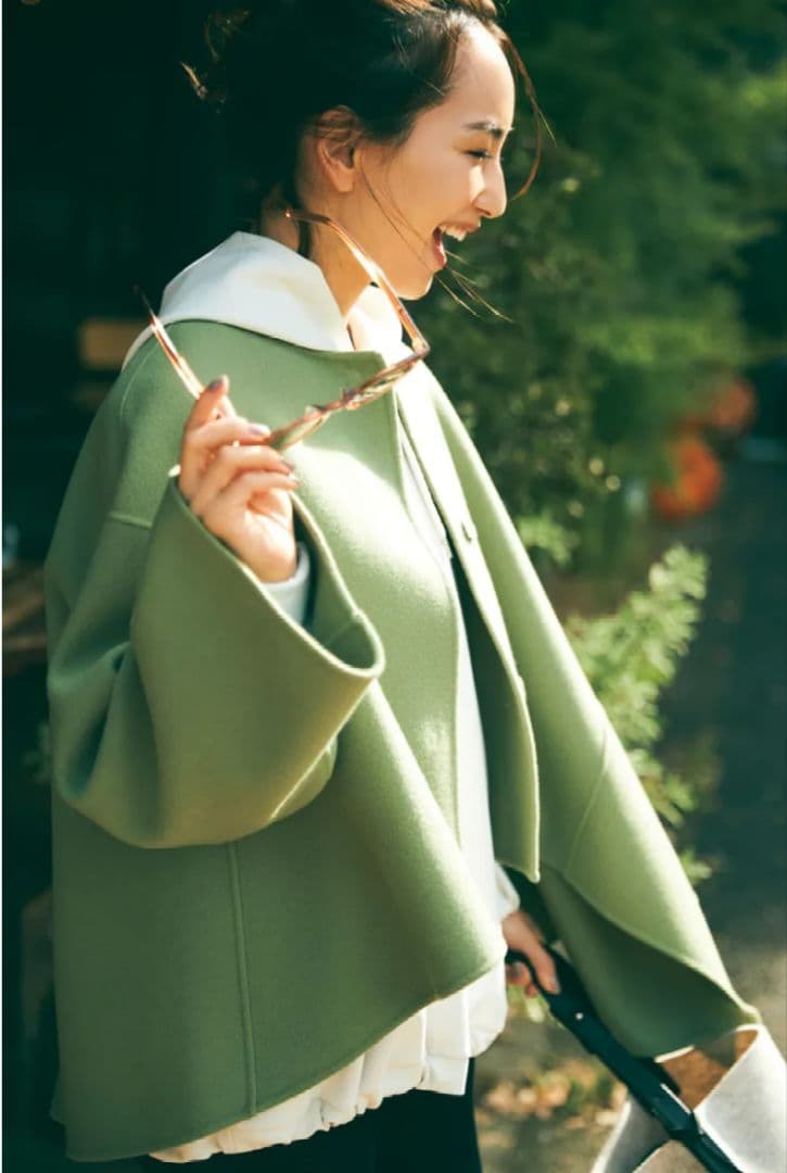 美品♡ADORE アドーア ソフトリバー ノーカラージャケット　アシンメトリー