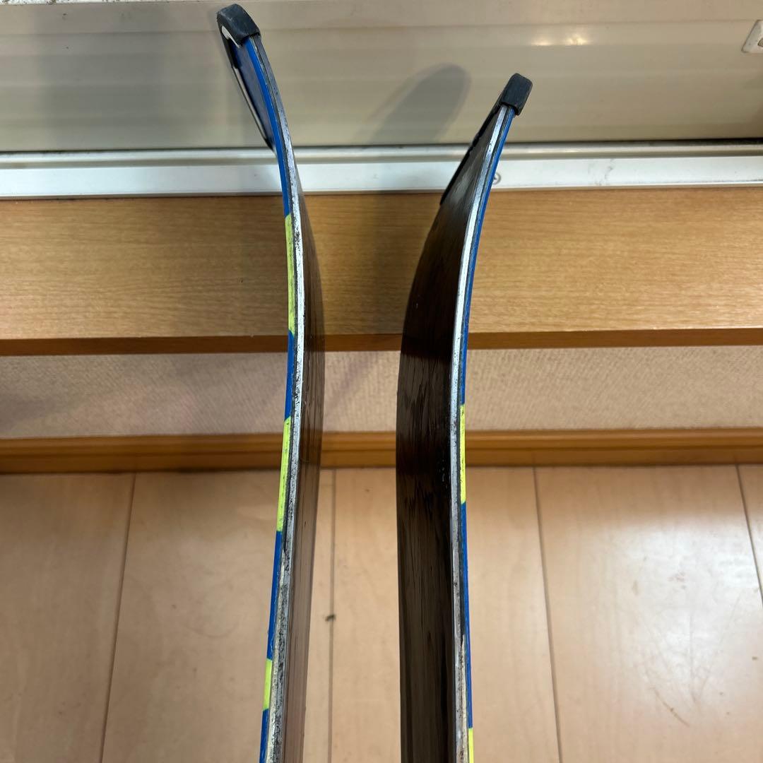 【140】Salomon SWS スキー 板 青/黄 ビンディング付き
