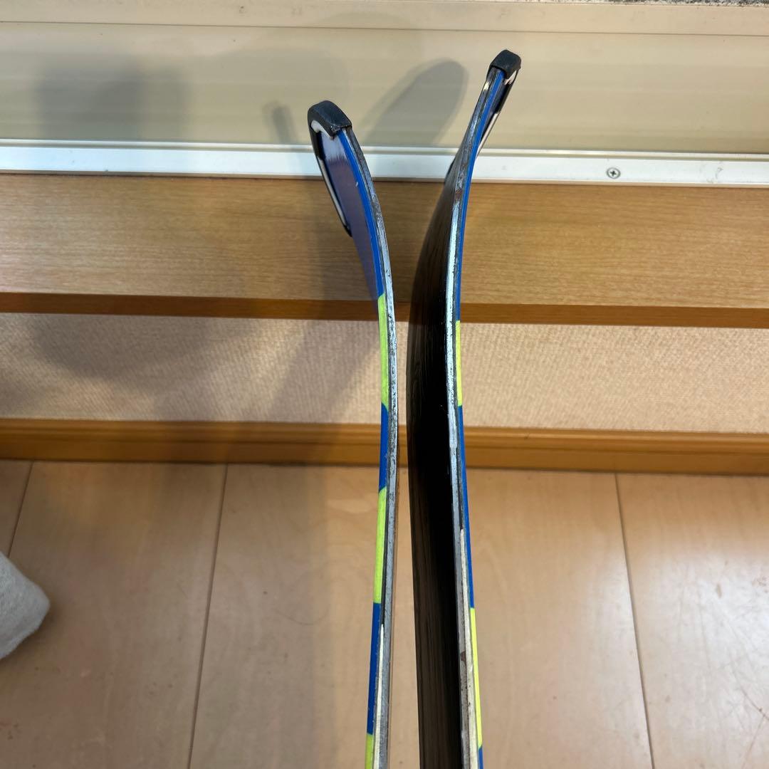 【140】Salomon SWS スキー 板 青/黄 ビンディング付き