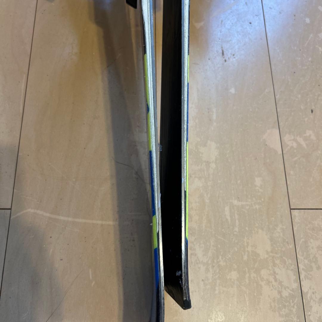 【140】Salomon SWS スキー 板 青/黄 ビンディング付き