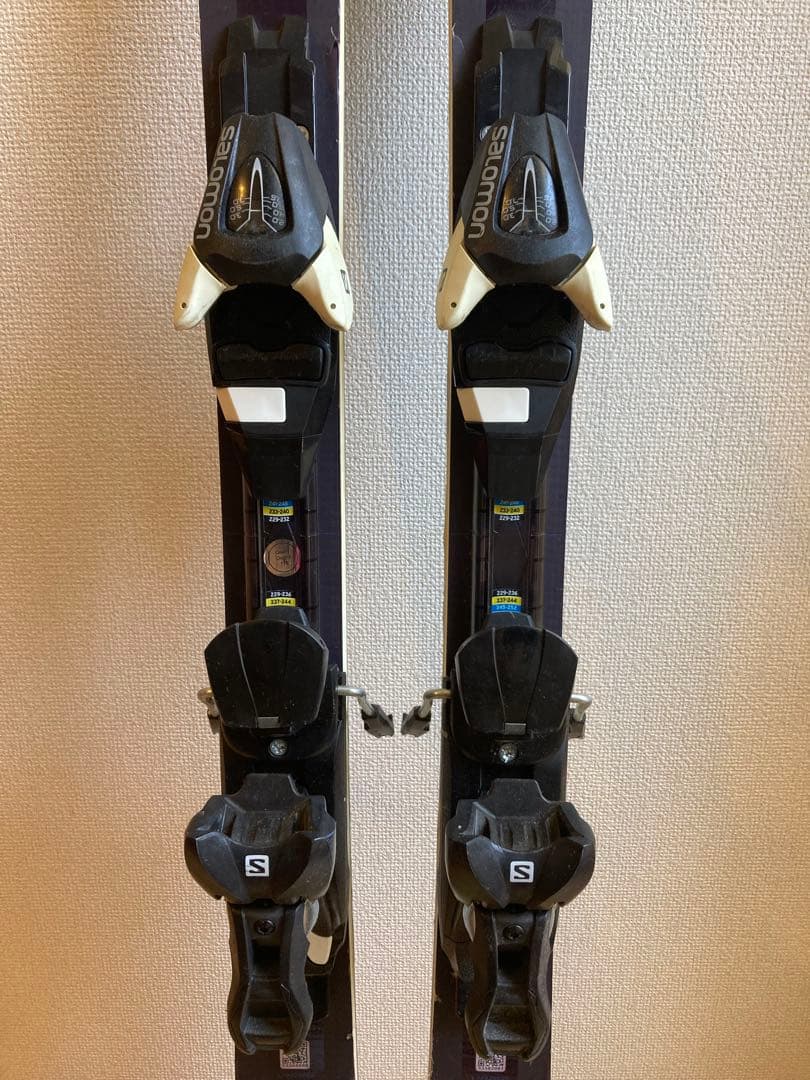 【140】Salomon SWS スキー 板 青/黄 ビンディング付き