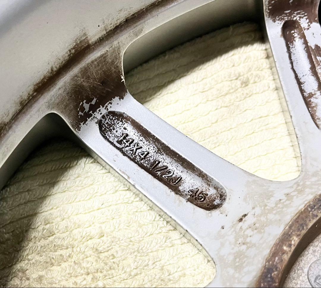 ダイハツ純正 14インチアルミ 14x4.5J 100 +45 ハブ54径　４本