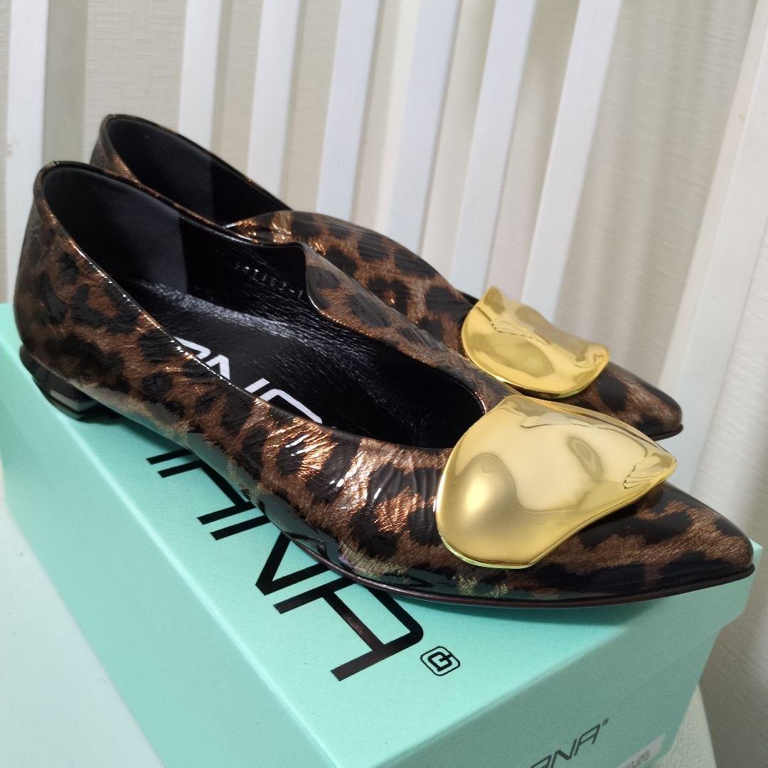 新品♥MANA レオパード柄 フラットシューズ 38