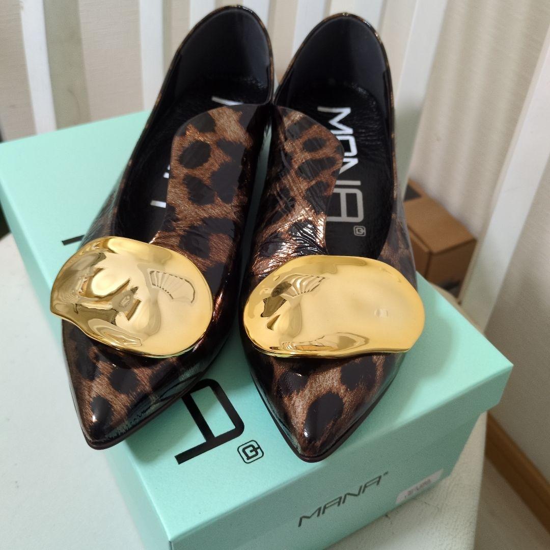 新品♥MANA レオパード柄 フラットシューズ 38