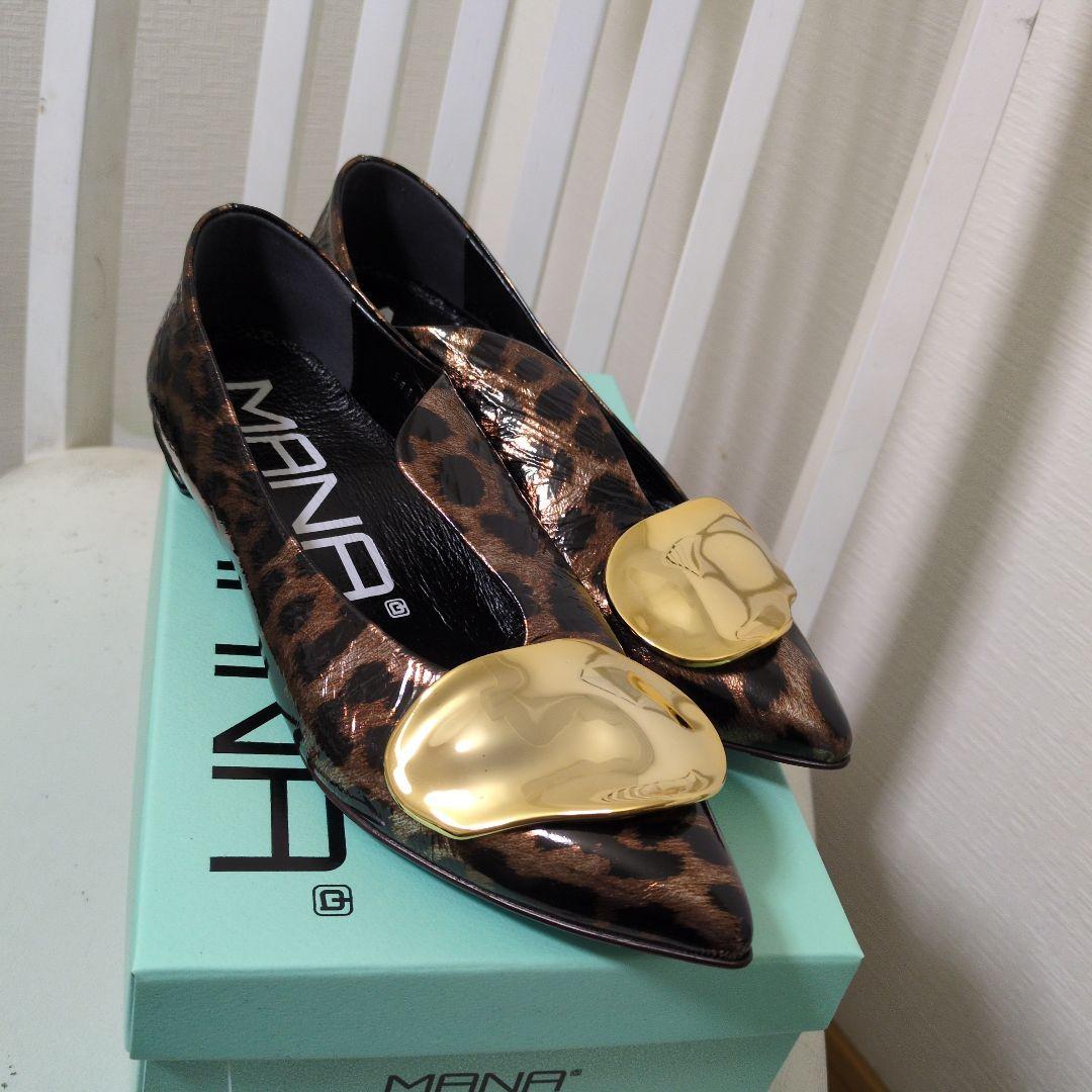 新品♥MANA レオパード柄 フラットシューズ 38