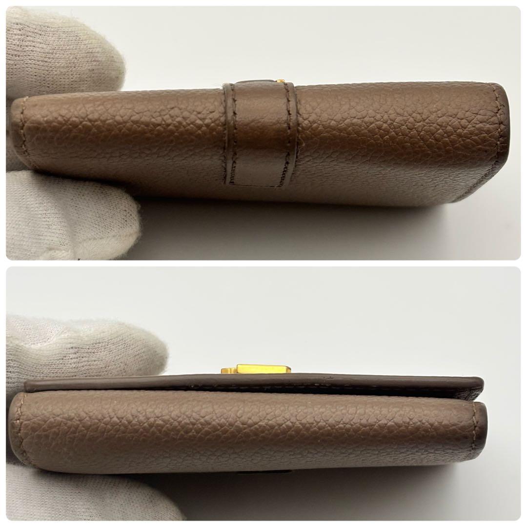 【美品】サンローラン　6連キーケース　YSL ロゴ　グレインレザー　グレージュ