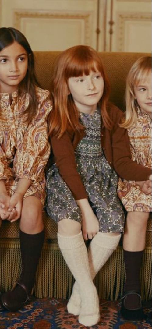 ボンポワン　ドゥセス　半袖スモッキングワンピース 10ans