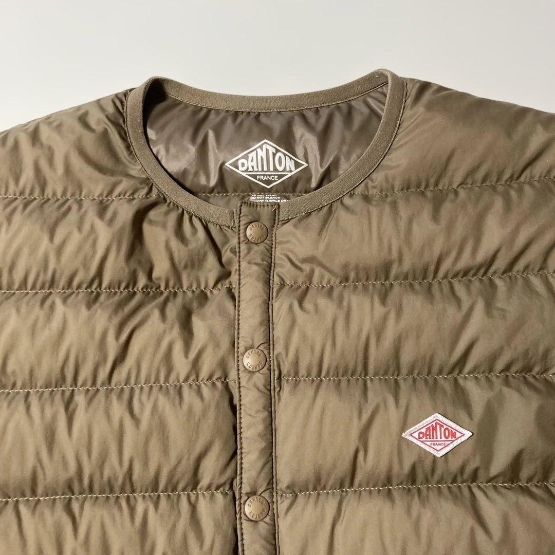 DANTON ノーカラージャケット M ブラウン