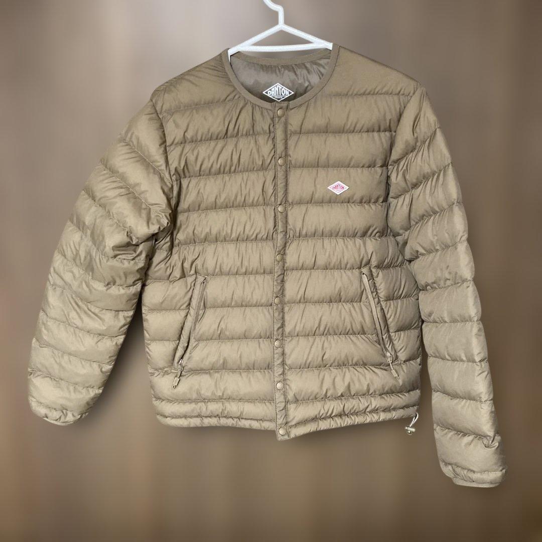 DANTON ノーカラージャケット M ブラウン