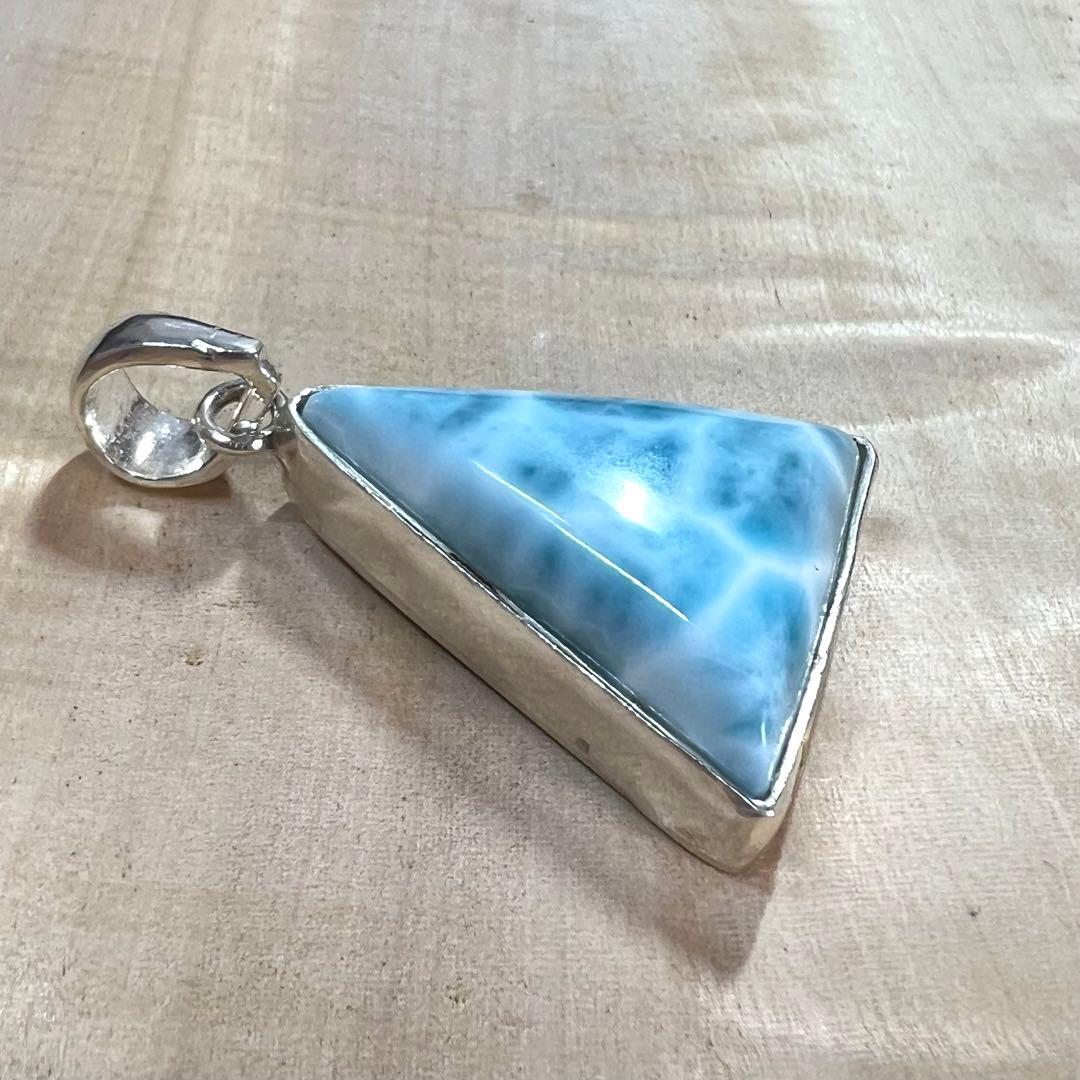 高品質　ラリマー　ペンダント　ネックレス　silver925 3-15