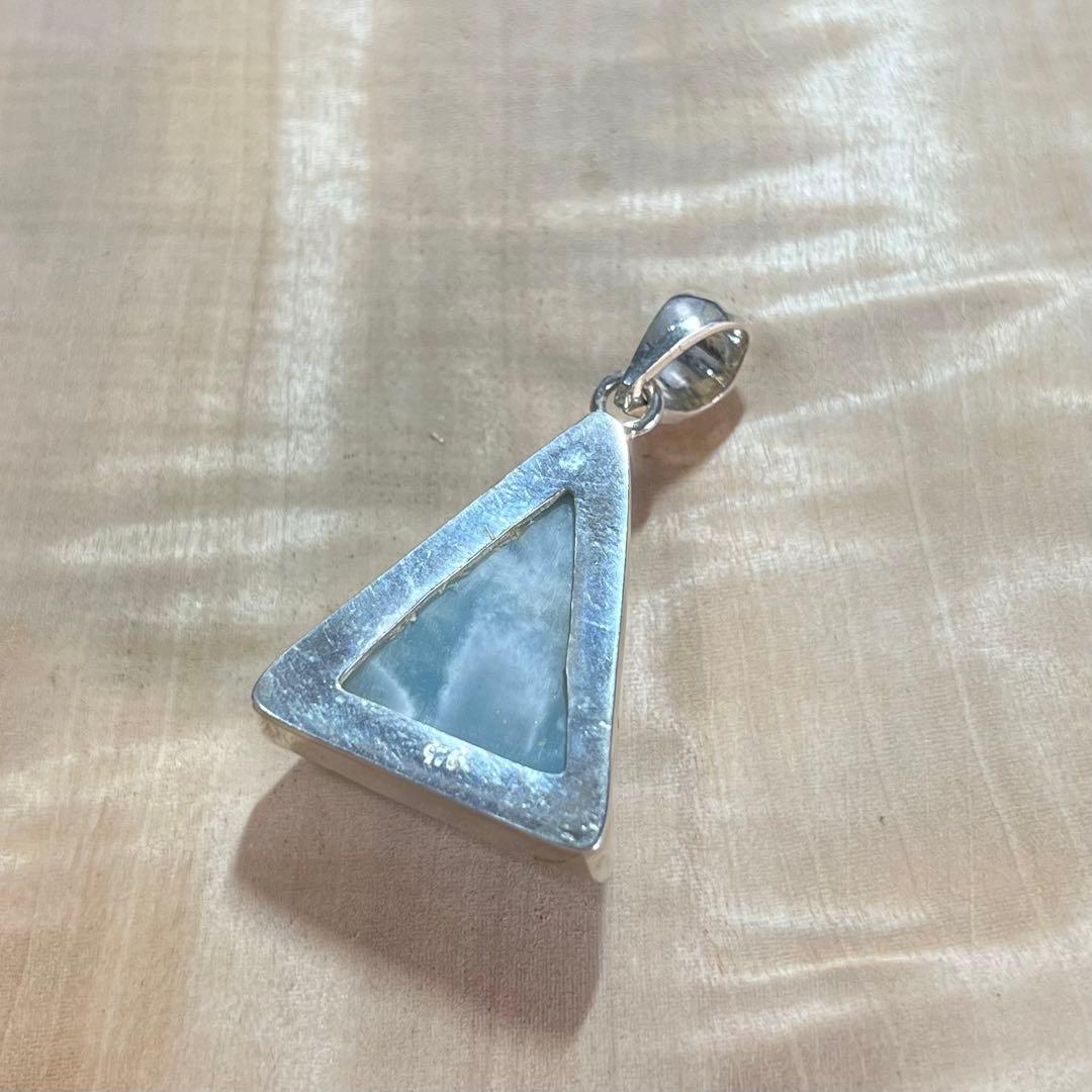 高品質　ラリマー　ペンダント　ネックレス　silver925 3-15