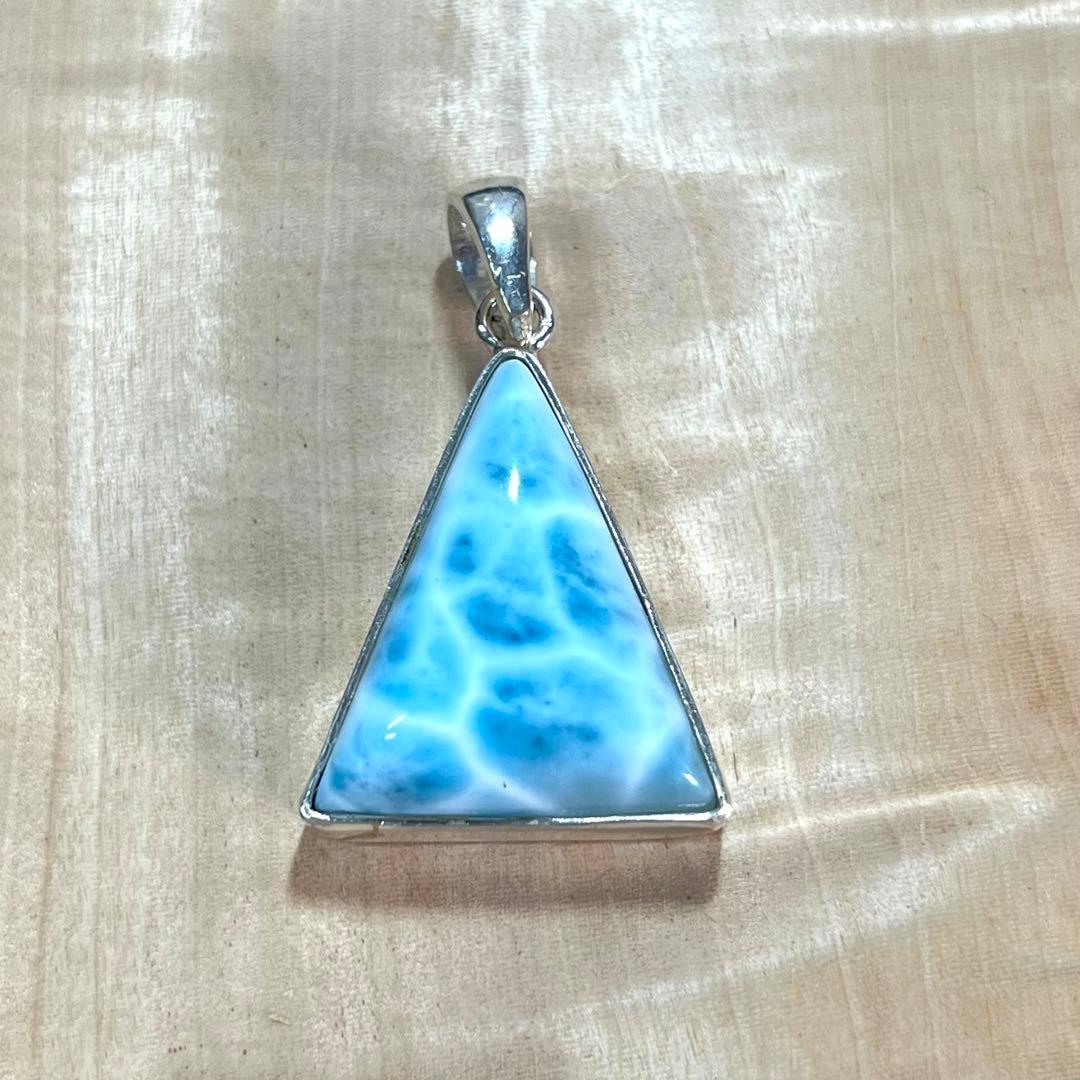 高品質　ラリマー　ペンダント　ネックレス　silver925 3-15