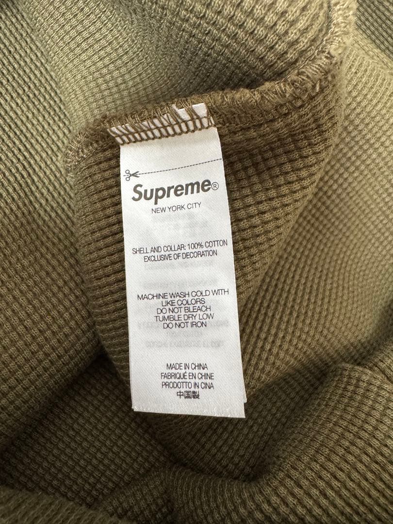 トップス Supreme Thermal L/S Polo \"Olive\" Large