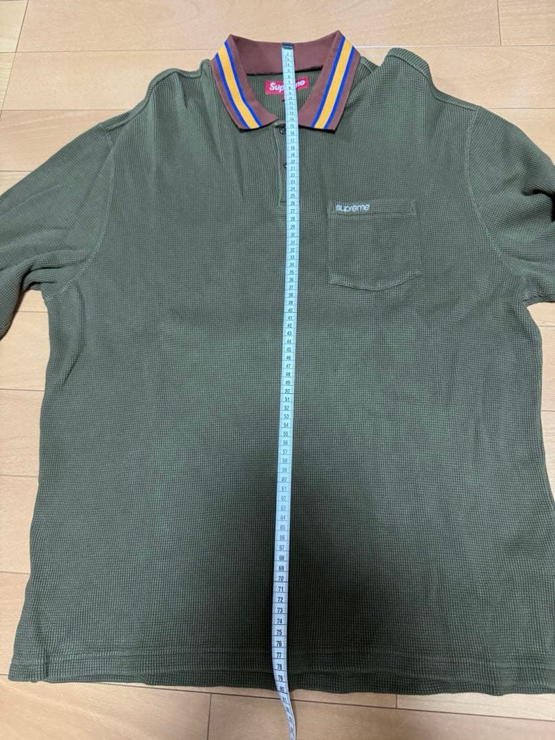 トップス Supreme Thermal L/S Polo \"Olive\" Large