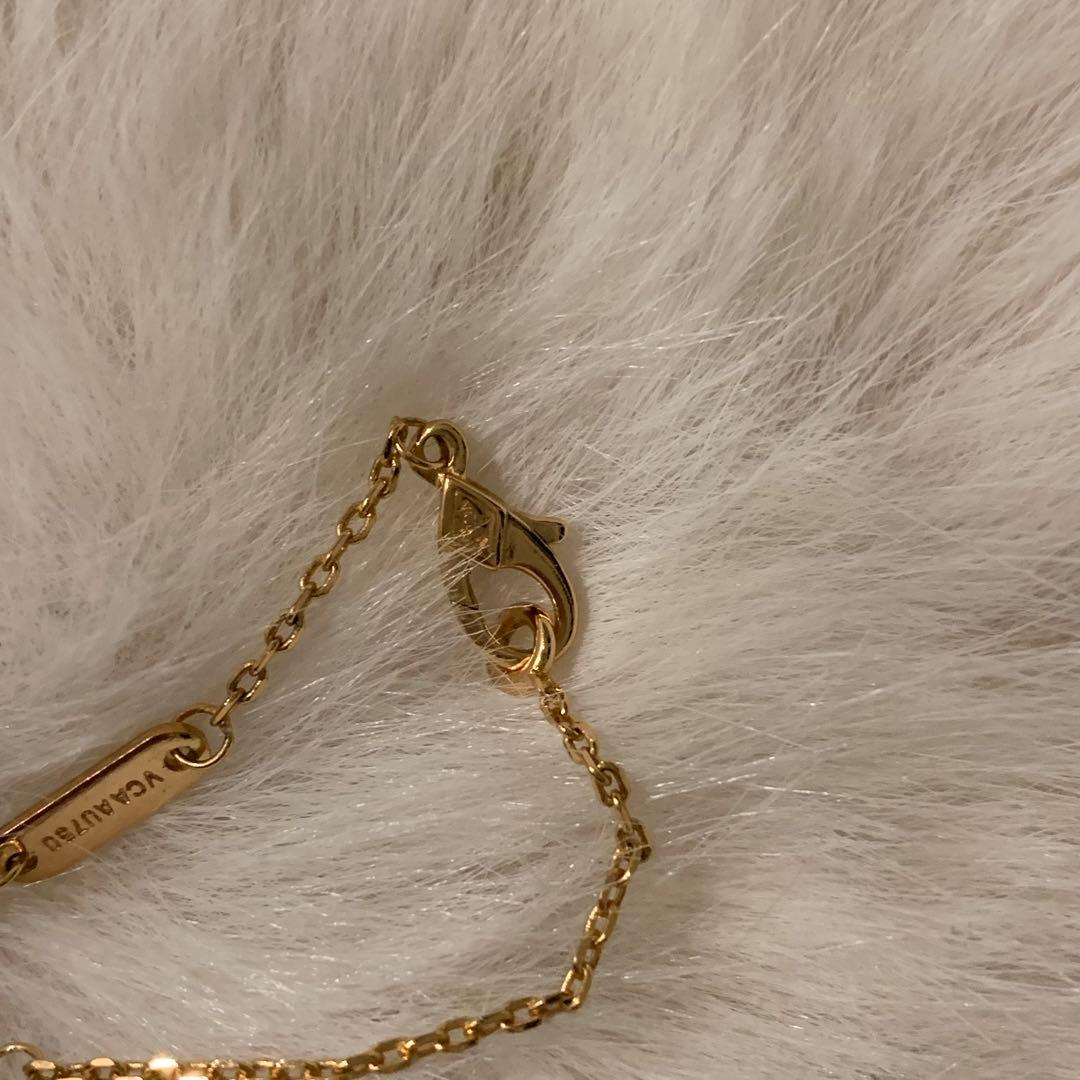 四葉のクローバー　ネックレス　ローズゴールド