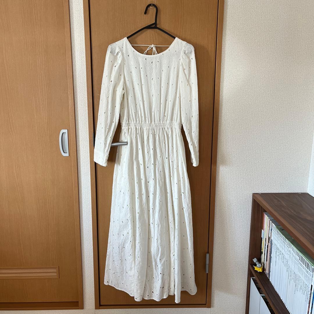 ヌキテパ　白　ワンピース　ドレス　美品