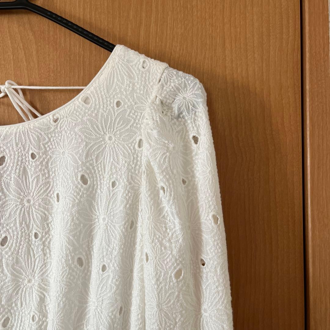 ヌキテパ　白　ワンピース　ドレス　美品