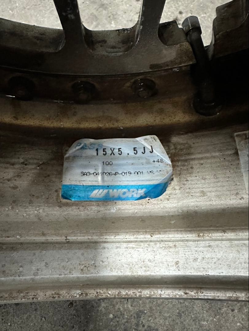 work ワーク VS-XX PCD100 4H 15インチ 当時物