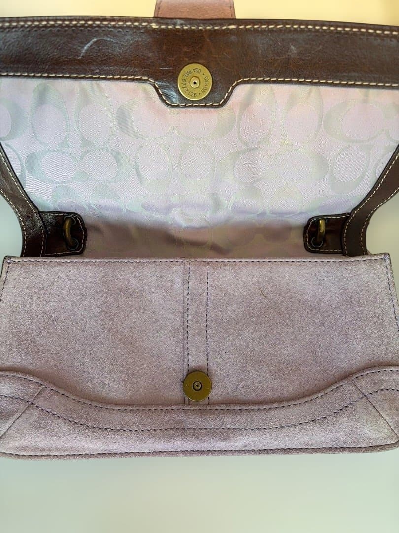 コーチ　スウェード ワンショルダーバッグ シグネチャー　9663