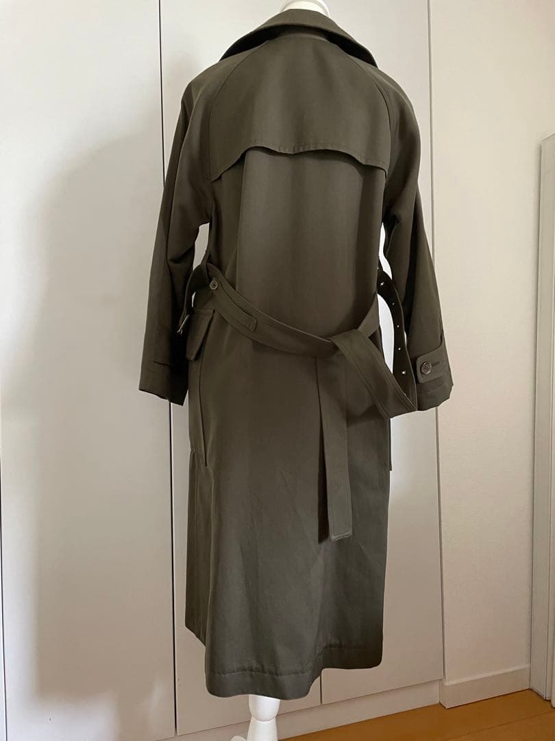 マディソンブルー ウールコットントレンチコート カーキグリーン 01
