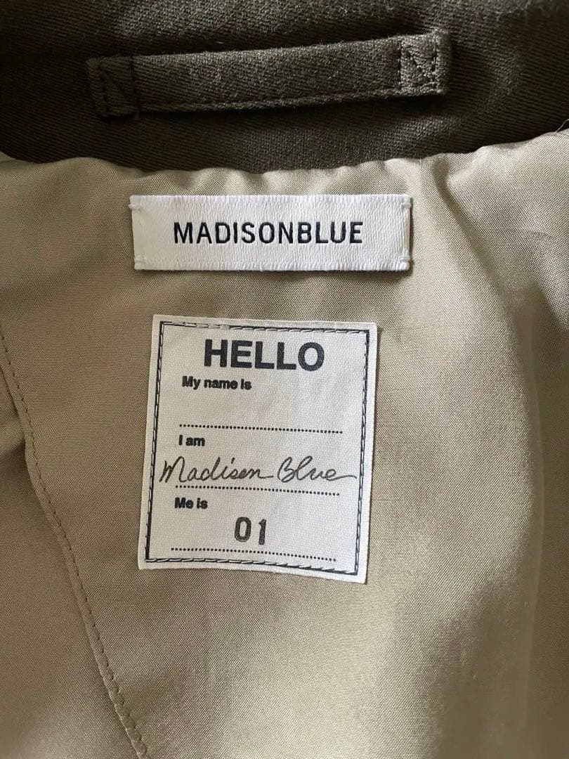 マディソンブルー ウールコットントレンチコート カーキグリーン 01