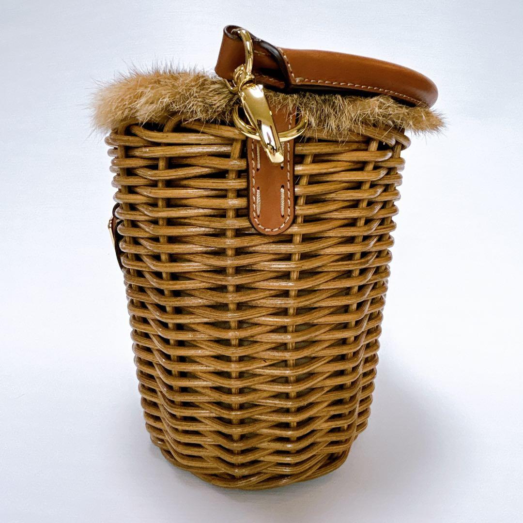 新品同様✨ATAO アタオ ブリーゼ BREEZE かごバッグ 2WAY ファー