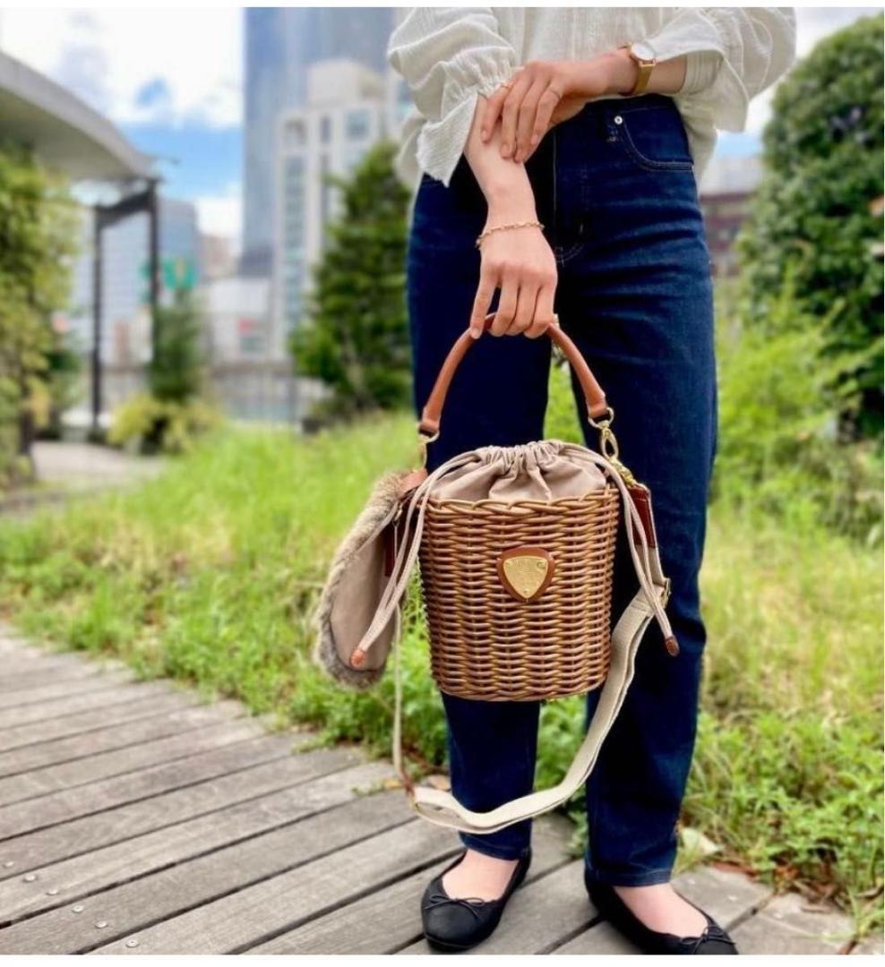 新品同様✨ATAO アタオ ブリーゼ BREEZE かごバッグ 2WAY ファー