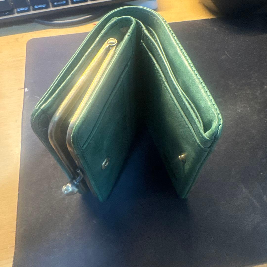 MOOMIN スナフキン がま口ハーフ財布 牛革