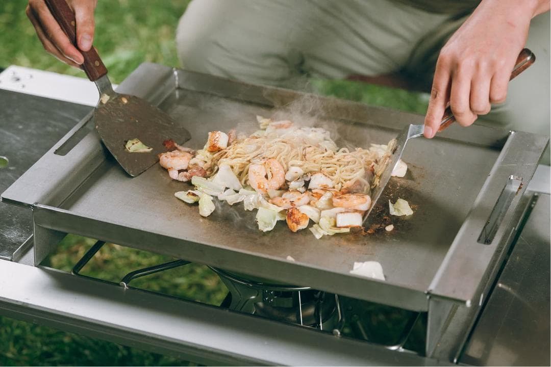 スノーピーク オタフクソースコラボ GR-055-OTF ステンレスお好み焼鉄板