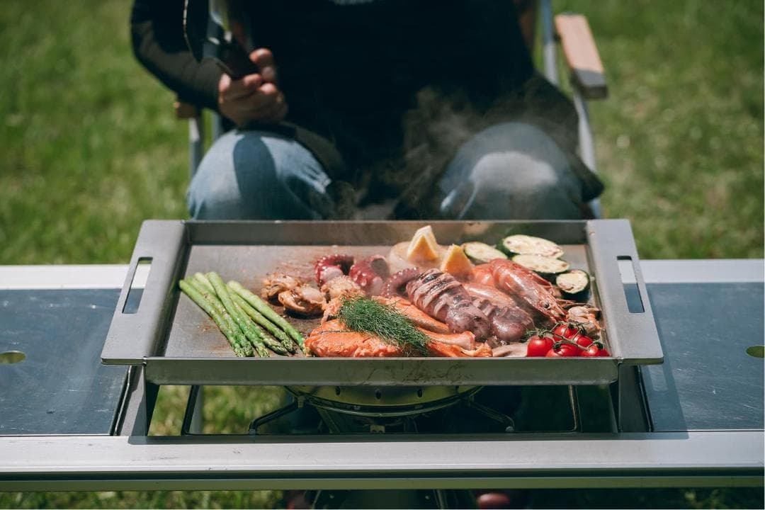 スノーピーク オタフクソースコラボ GR-055-OTF ステンレスお好み焼鉄板