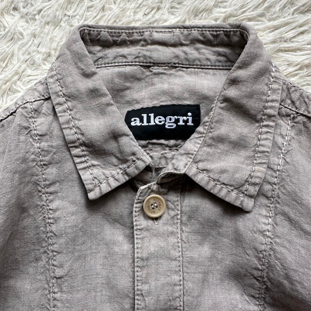 新品タグ付き✨アレグリ　シャツジャケット　イタリア製　リネン100%