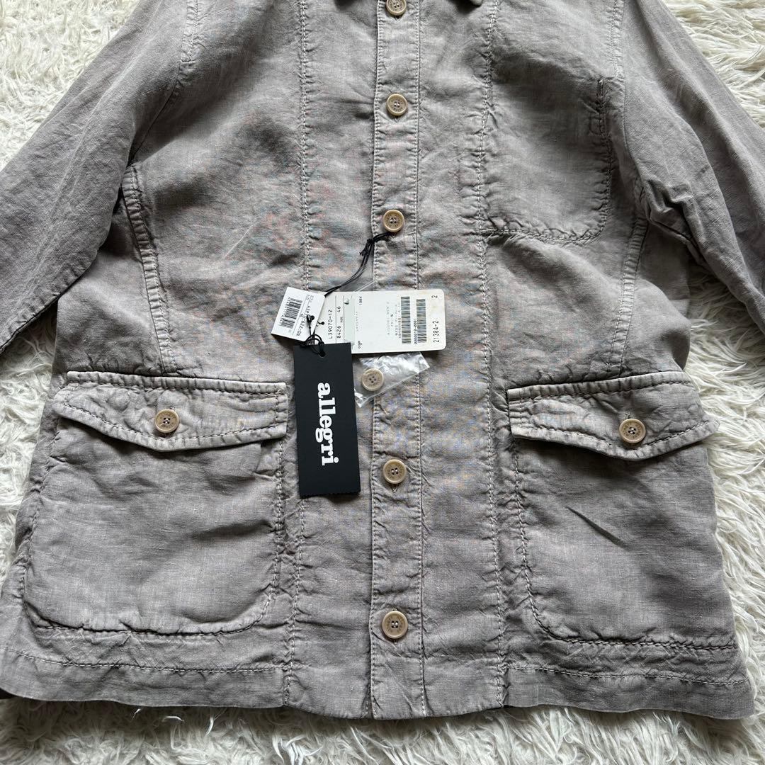 新品タグ付き✨アレグリ　シャツジャケット　イタリア製　リネン100%
