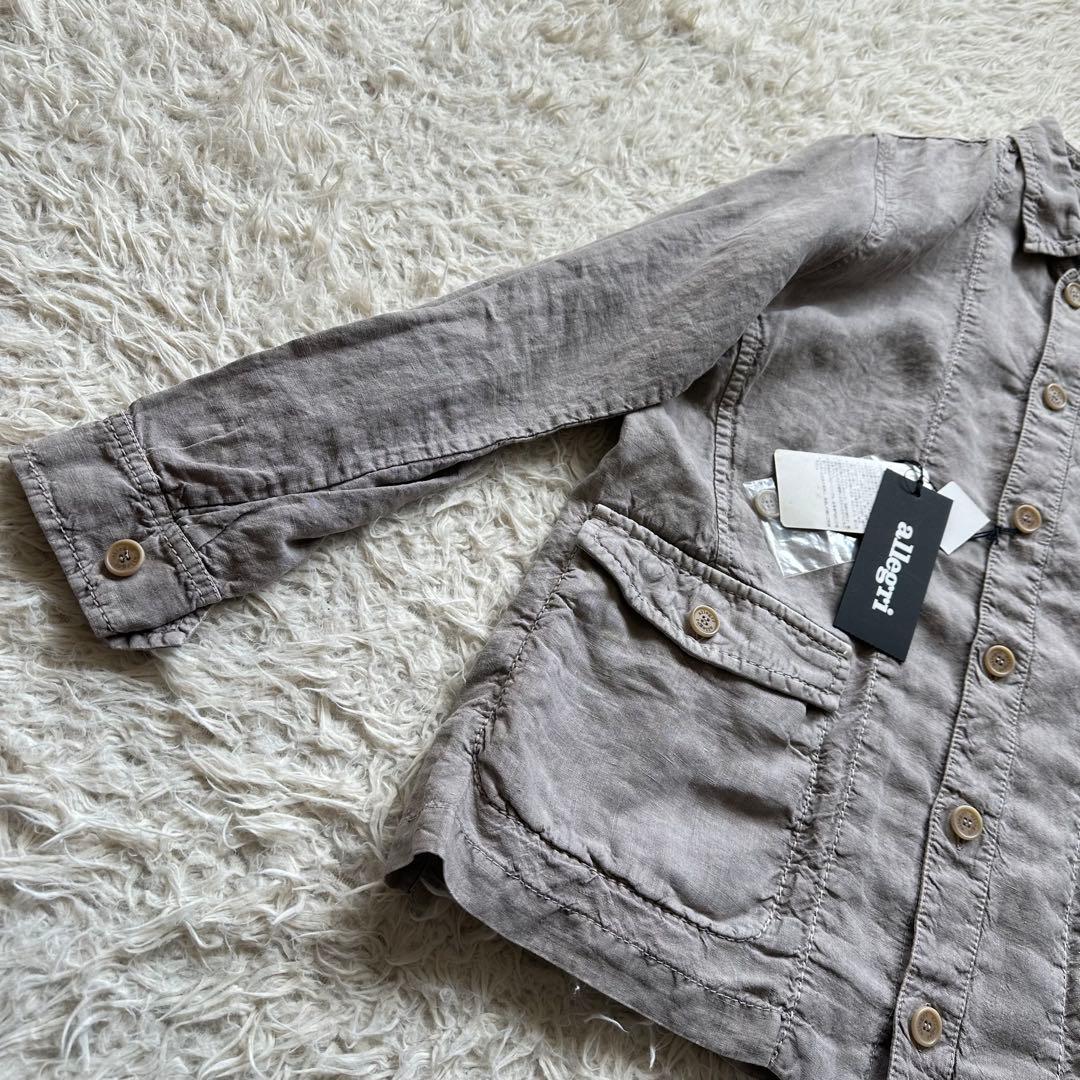 新品タグ付き✨アレグリ　シャツジャケット　イタリア製　リネン100%