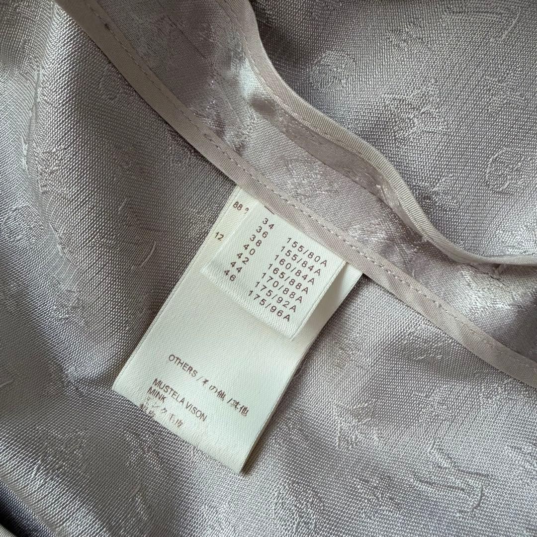 最高級Lサイズ ルイヴィトン　ロングコート　モノグラム総柄　シルク　ミンクファー