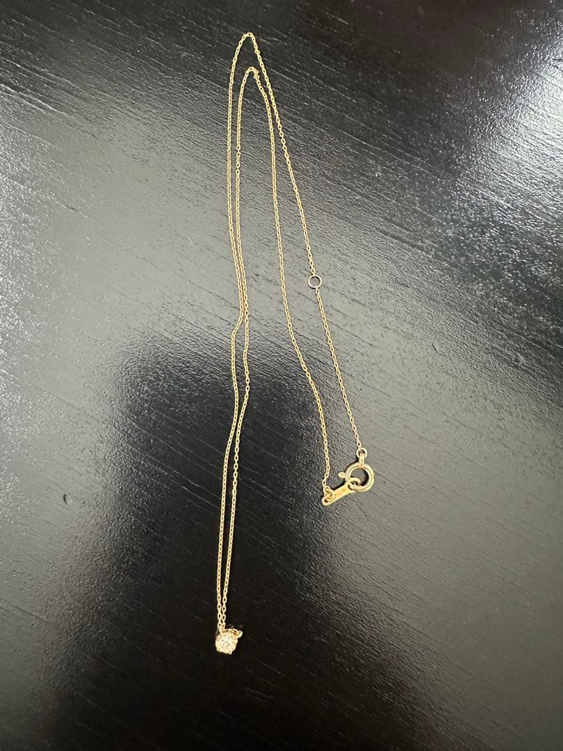 AHKAH♡ティアネックレス.イエローゴールド.18金.ダイヤ