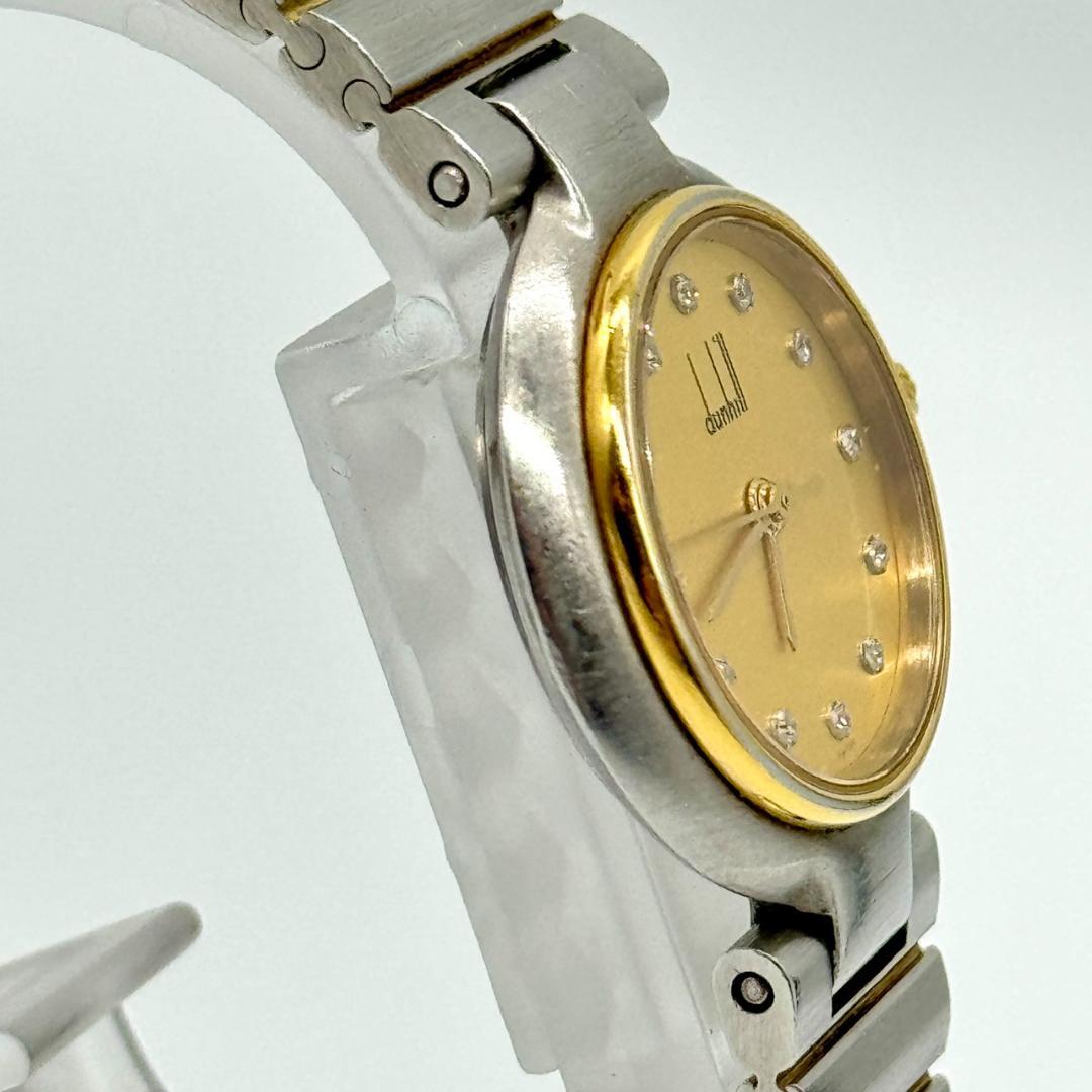 稼働品 dunhill ダンヒル 腕時計 ゴールド文字盤 クォーツ ３針 12P