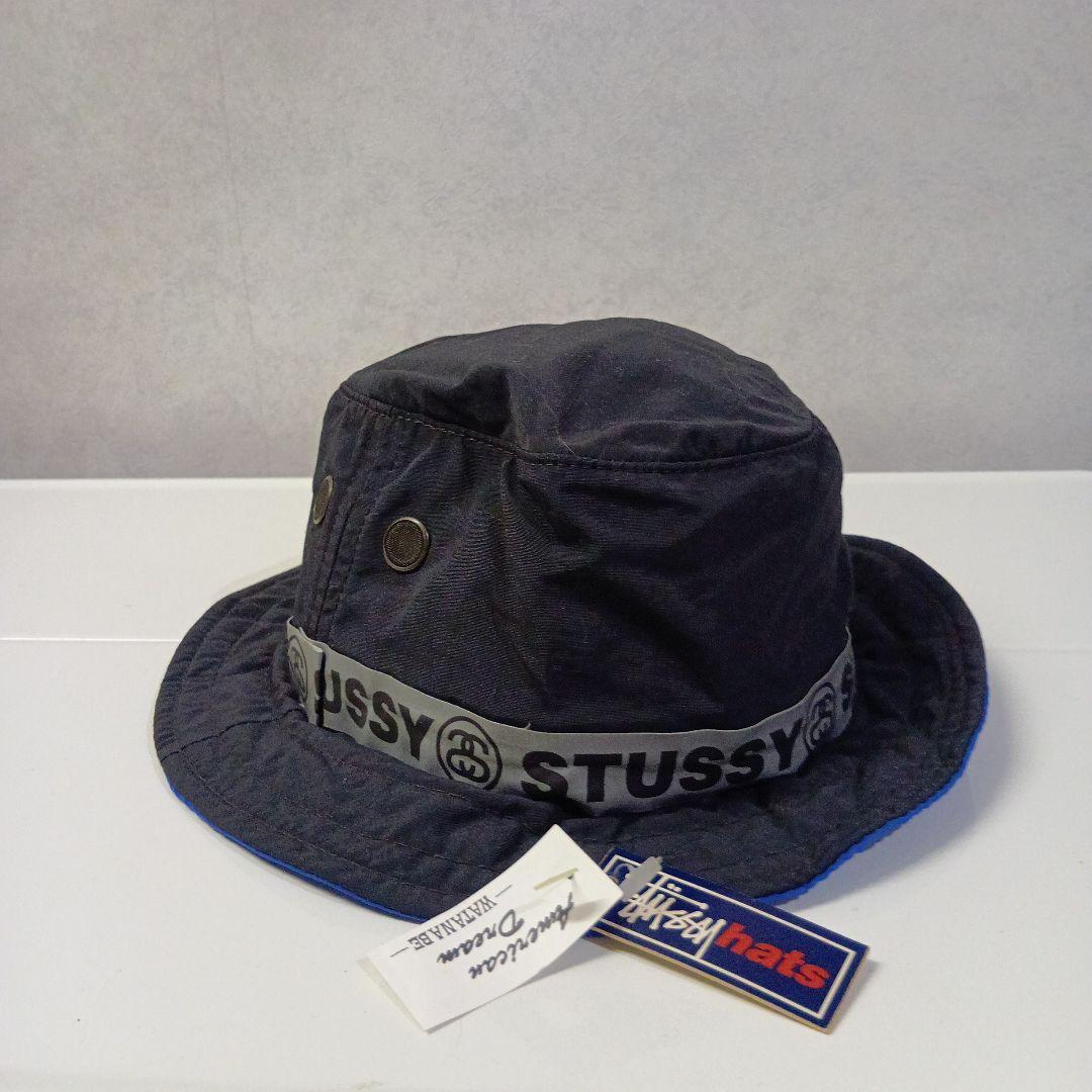 28 STUSSY バケットハット ダークブルー