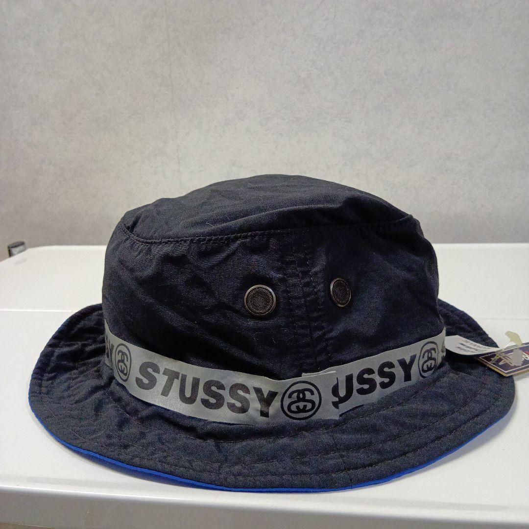 28 STUSSY バケットハット ダークブルー