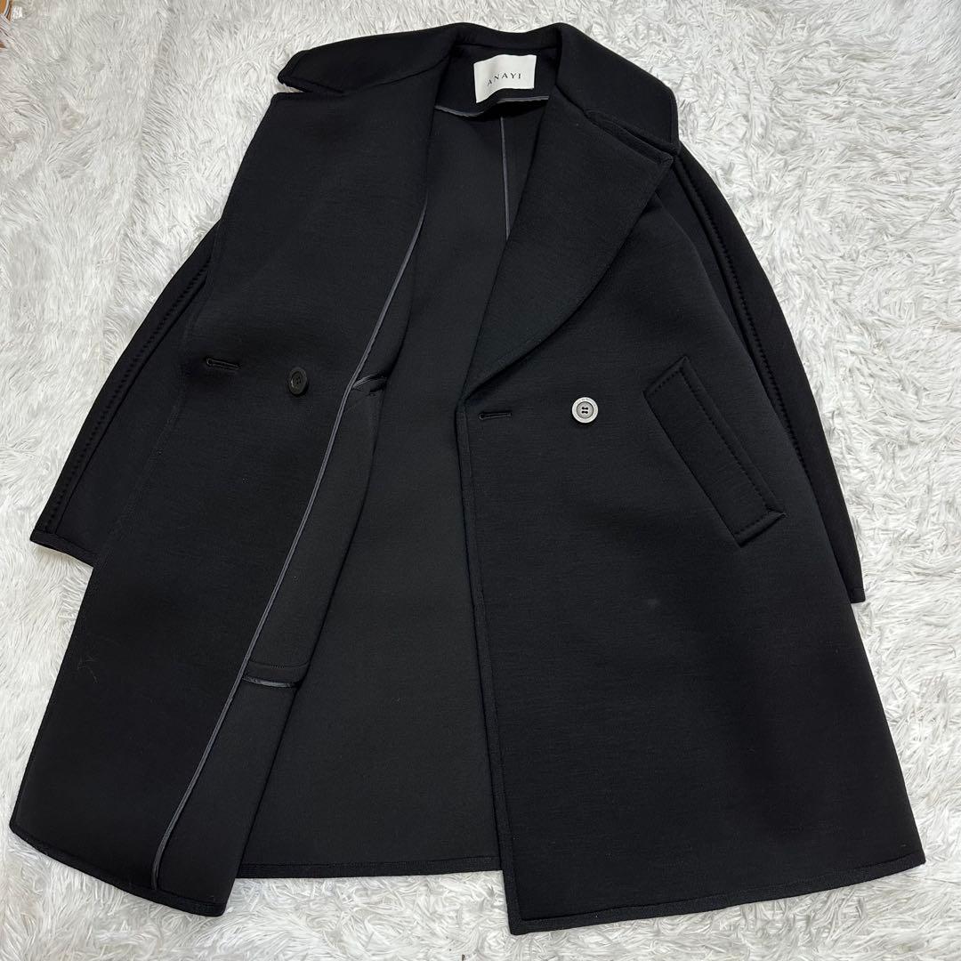 新品タグ付✨24aw 10.8万ANAYI ウールボンディングピーコート 38