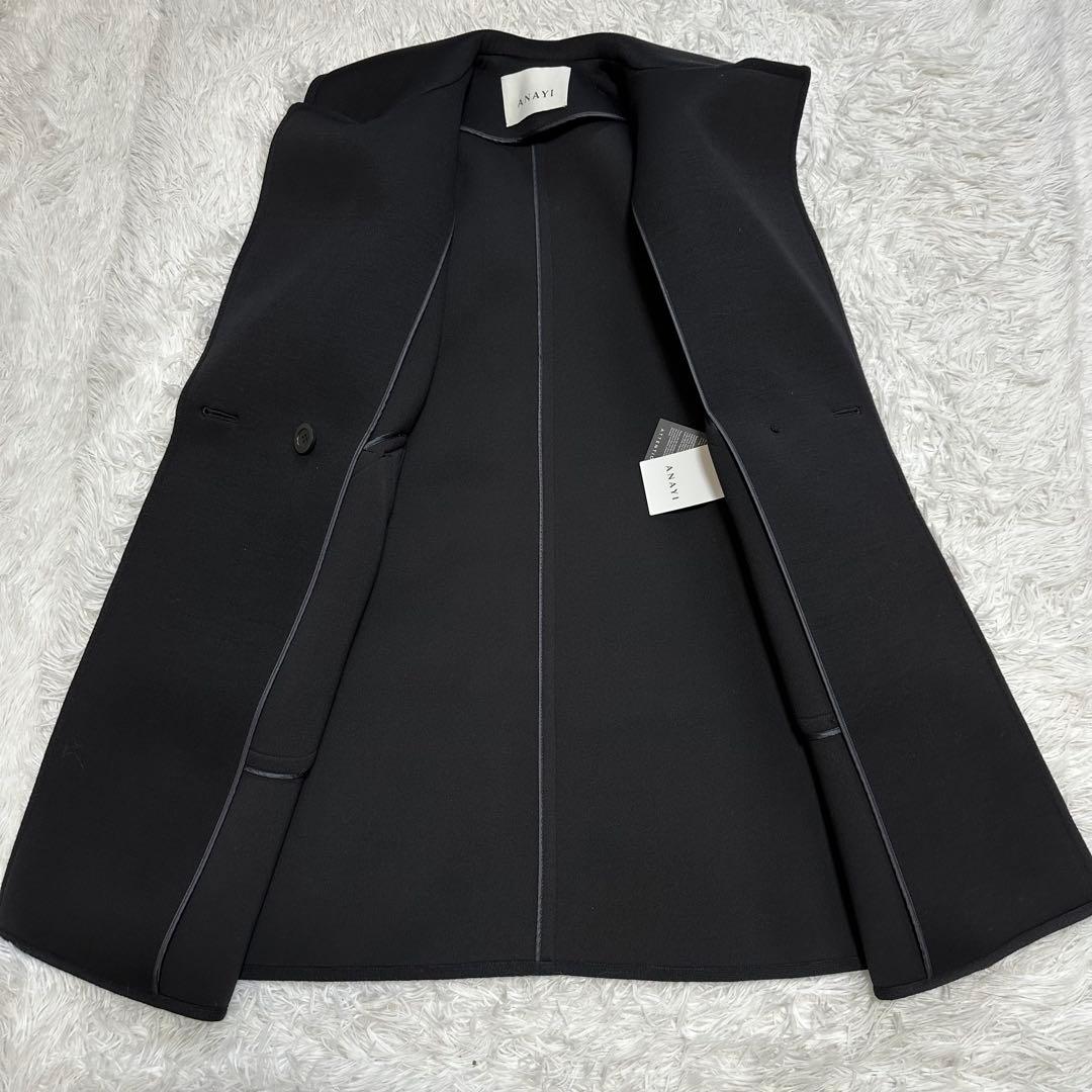 新品タグ付✨24aw 10.8万ANAYI ウールボンディングピーコート 38
