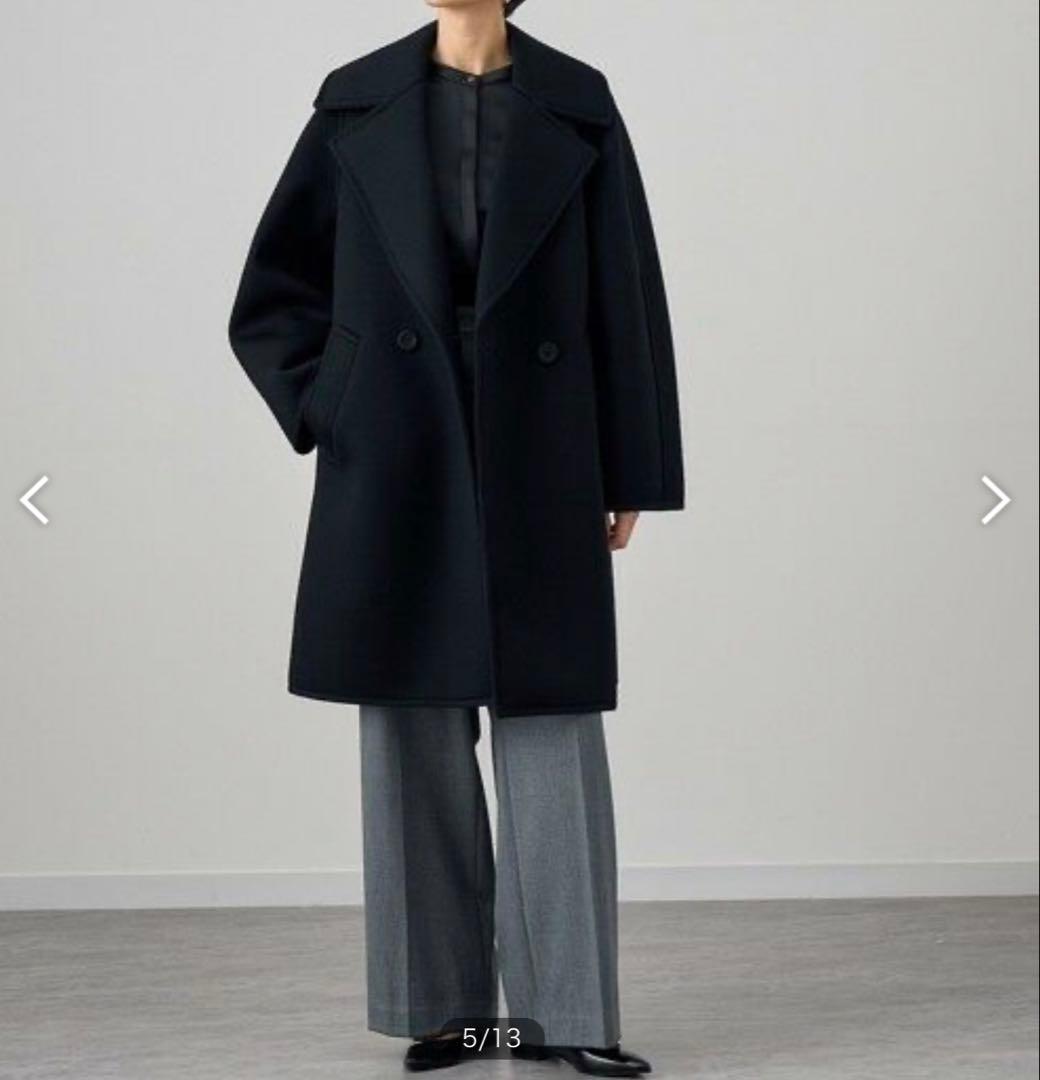 新品タグ付✨24aw 10.8万ANAYI ウールボンディングピーコート 38