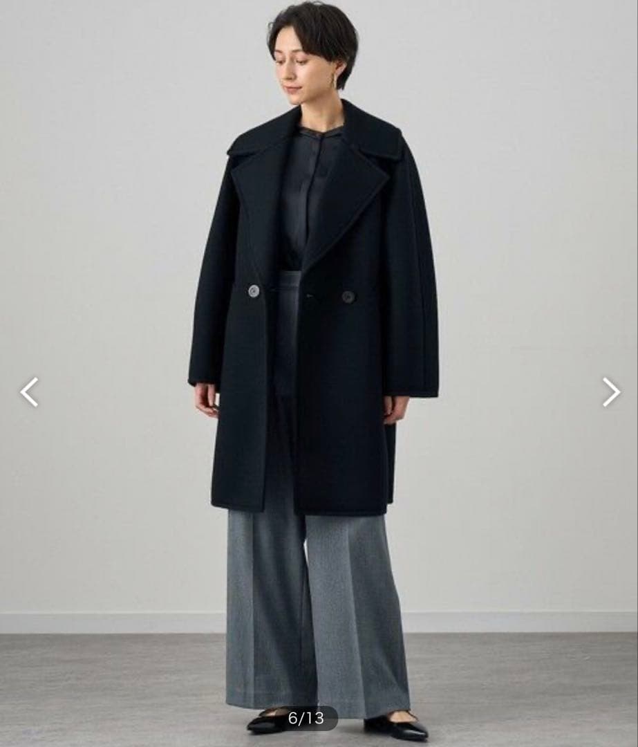 新品タグ付✨24aw 10.8万ANAYI ウールボンディングピーコート 38