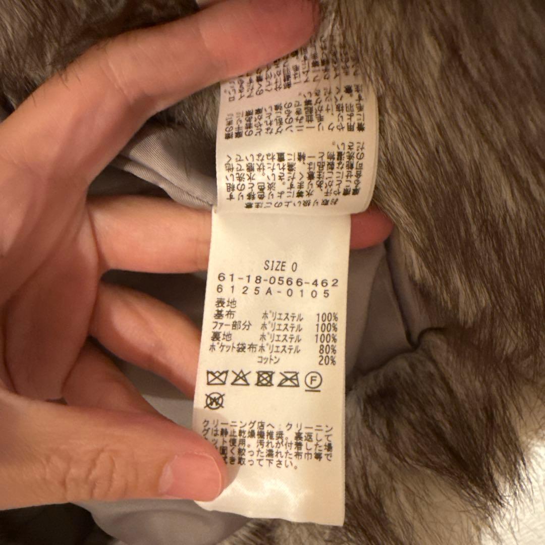 値下げ⭐︎今季Ray BEAMSフェイクファー ショート ブルゾン グレー