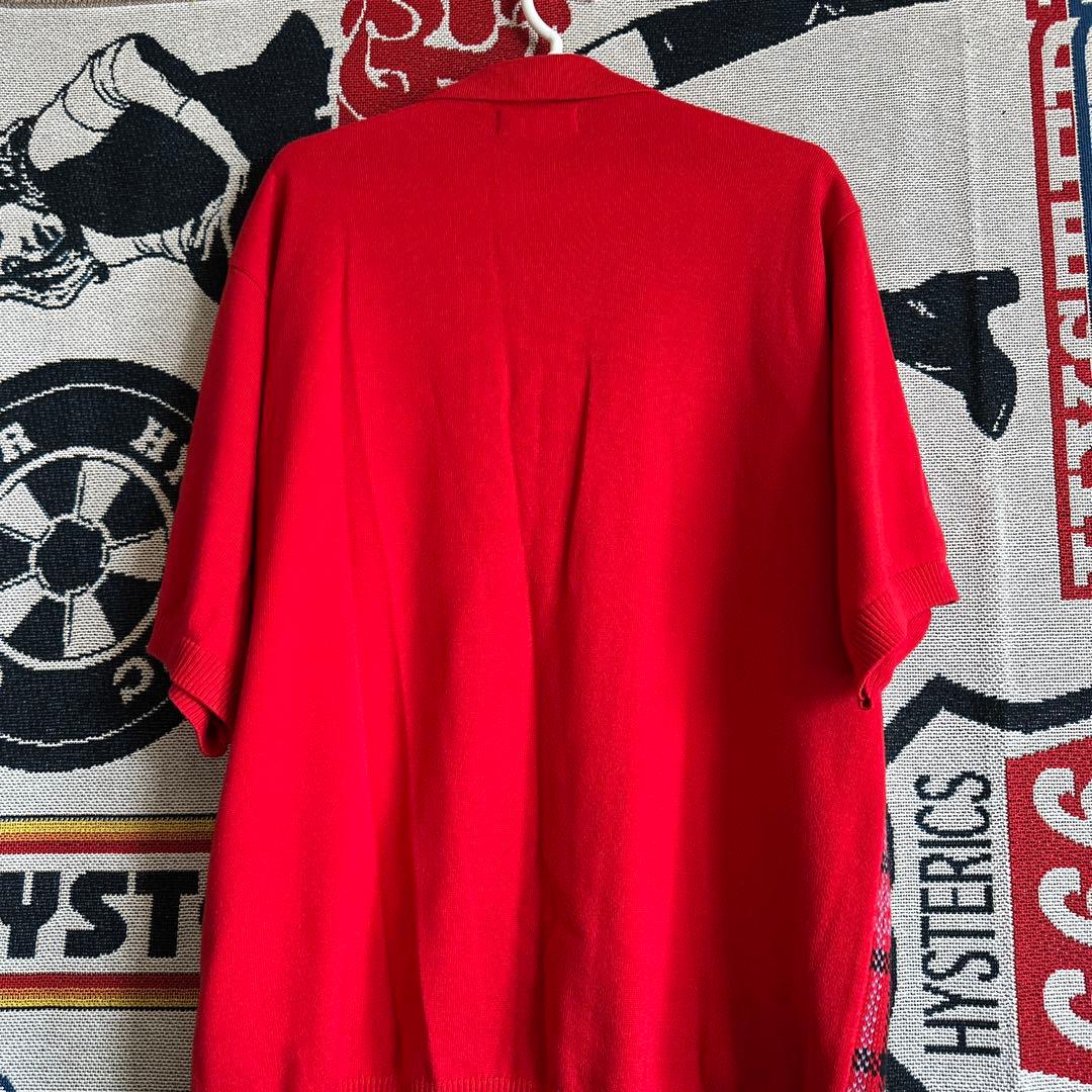 supreme 赤 半袖ニットコムドットあむぎり着用