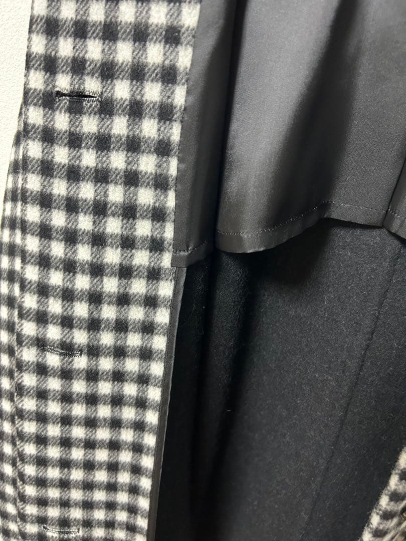 再お値下げマッキントッシュフィロソフィー　チェックハーフコート　38未使用