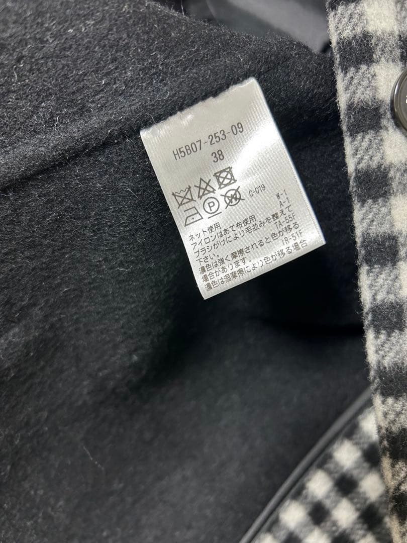 再お値下げマッキントッシュフィロソフィー　チェックハーフコート　38未使用