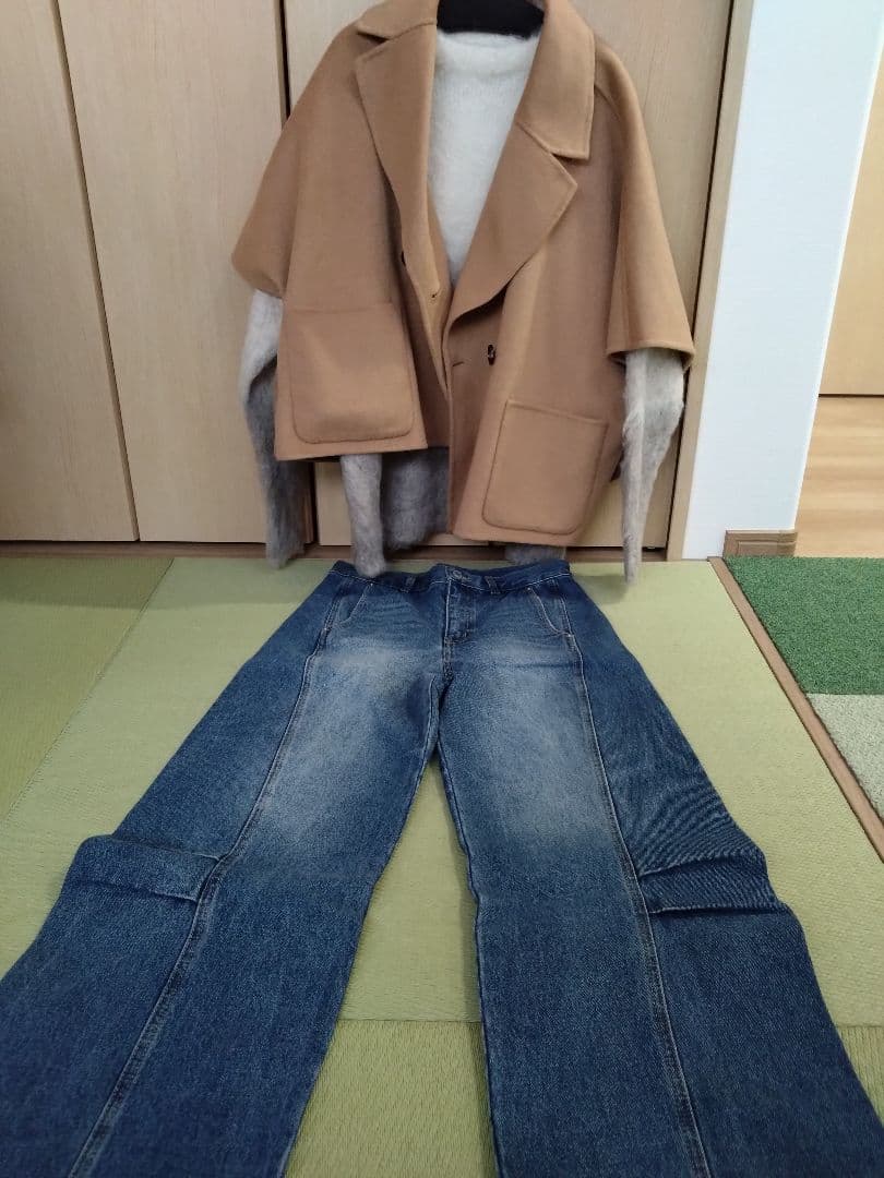 美品！【YENN】キャメル DOUBLE FACE CAPE JACKET